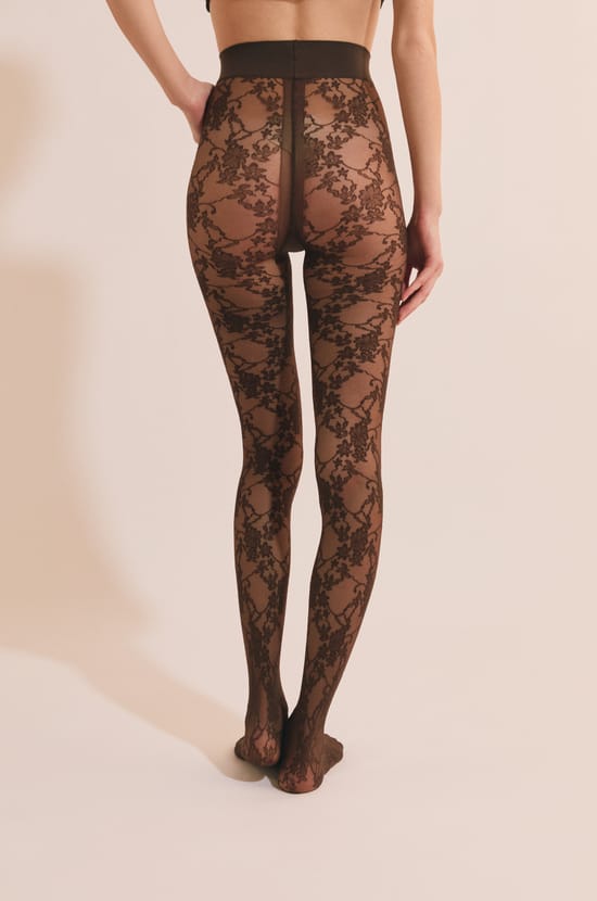 Collant semi-opaque &agrave; motifs - 30 Deniers;${refinementColor}