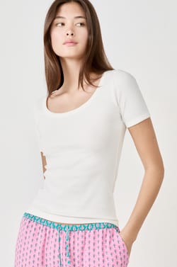 T-shirt de pyjama manches courtes;${refinementColor}