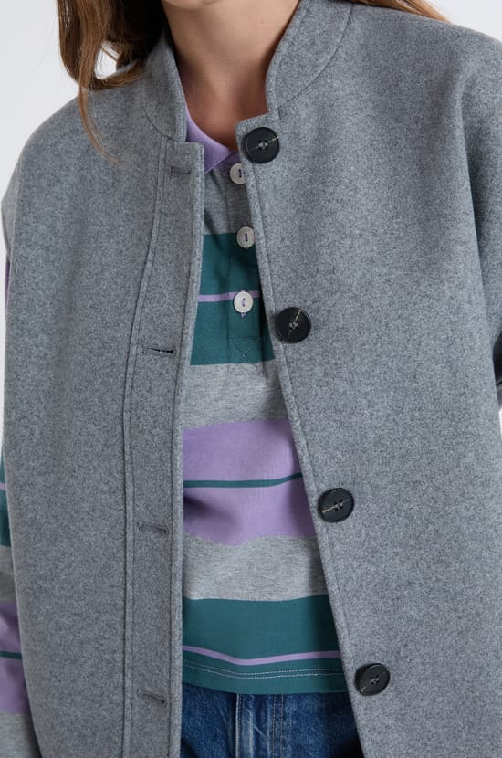 Sleeveless Jacket with Wool;${refinementColor}