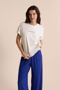 Camiseta de pijama de manga corta de algod&oacute;n;${refinementColor}