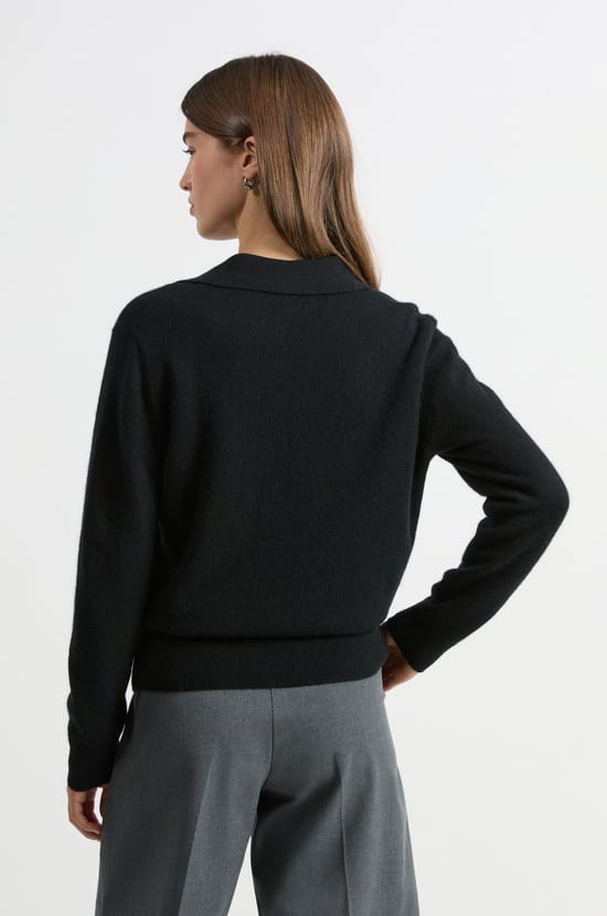 Cashmere polo neck sweater;${refinementColor}
