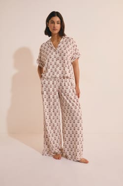 Camisa de manga corta estampada;${refinementColor}