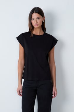 T-Shirt mit rundem Ausschnitt aus 100 % Bio-Baumwolle;${refinementColor}