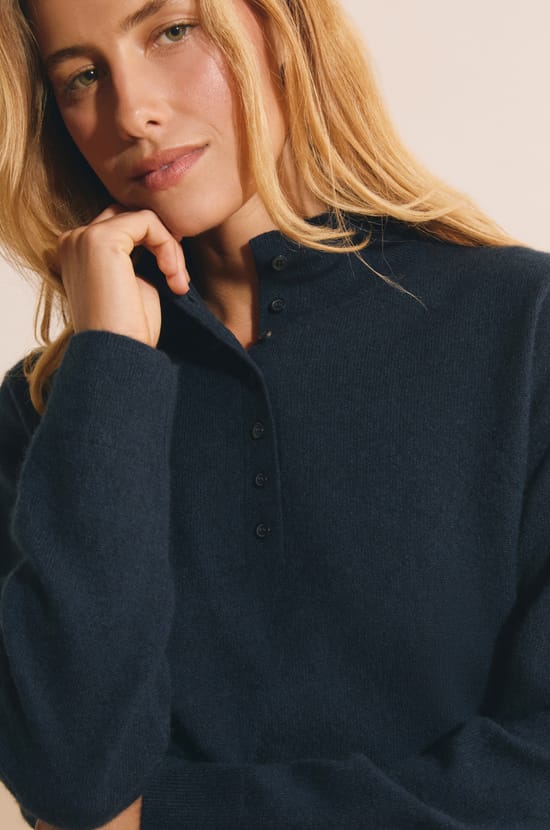 Pull &agrave; manches longues 100% cachemire;${refinementColor}