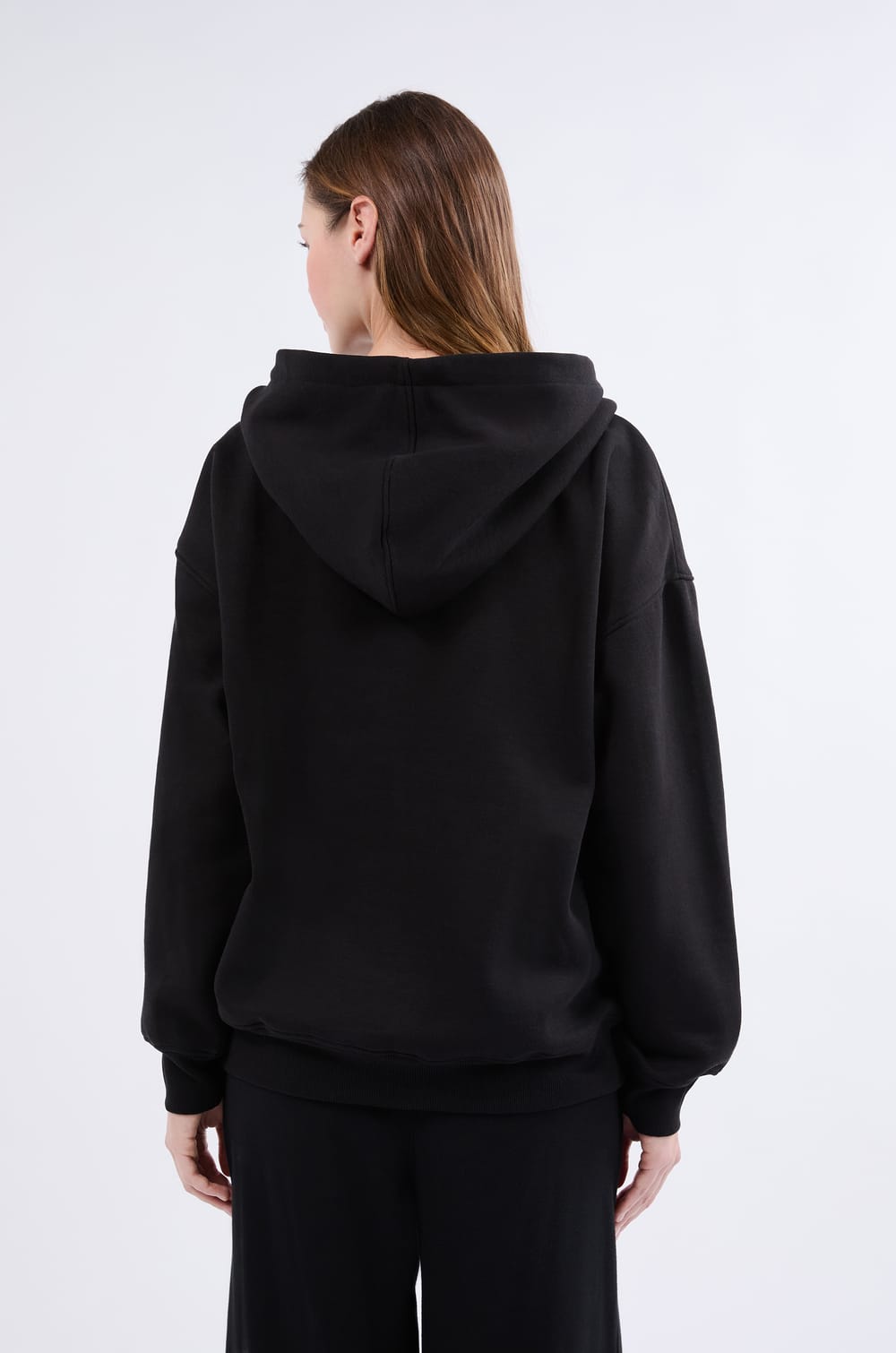 Veste pull &agrave; manches longues avec capuche;${refinementColor}