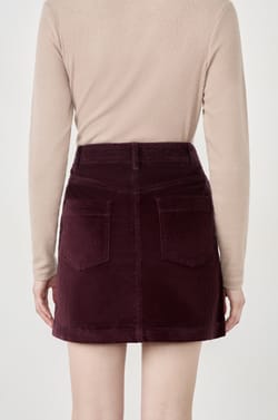 Short Velvet Skirt;${refinementColor}