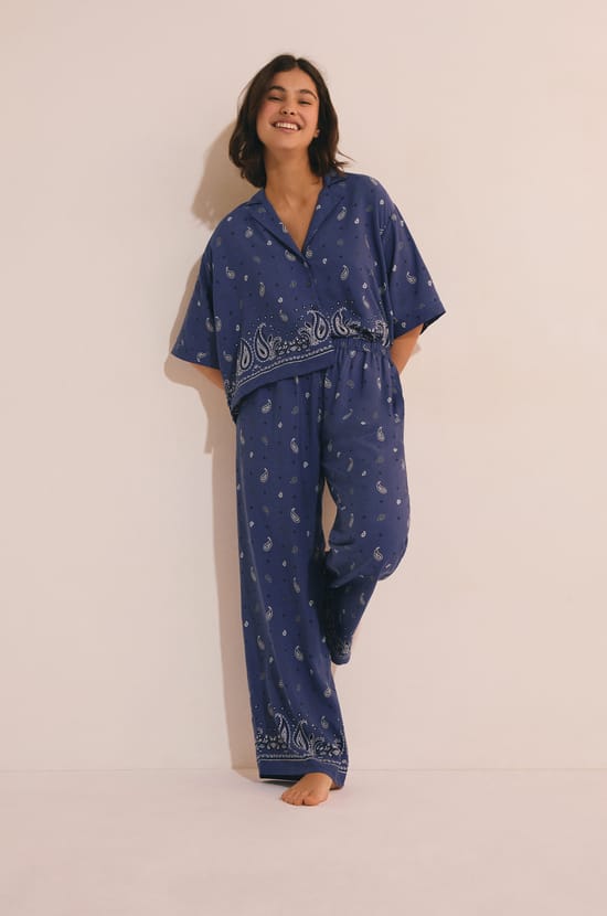 Pantal&oacute;n de pijama estampado;${refinementColor}