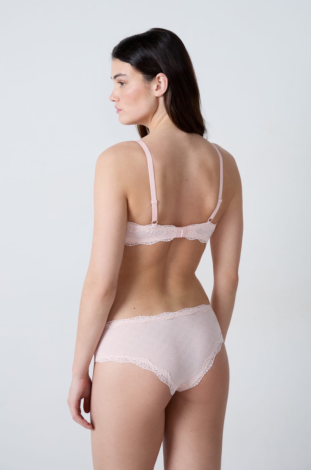 Brassière imprimée en pointelle, clips d'allaitement;${refinementColor}