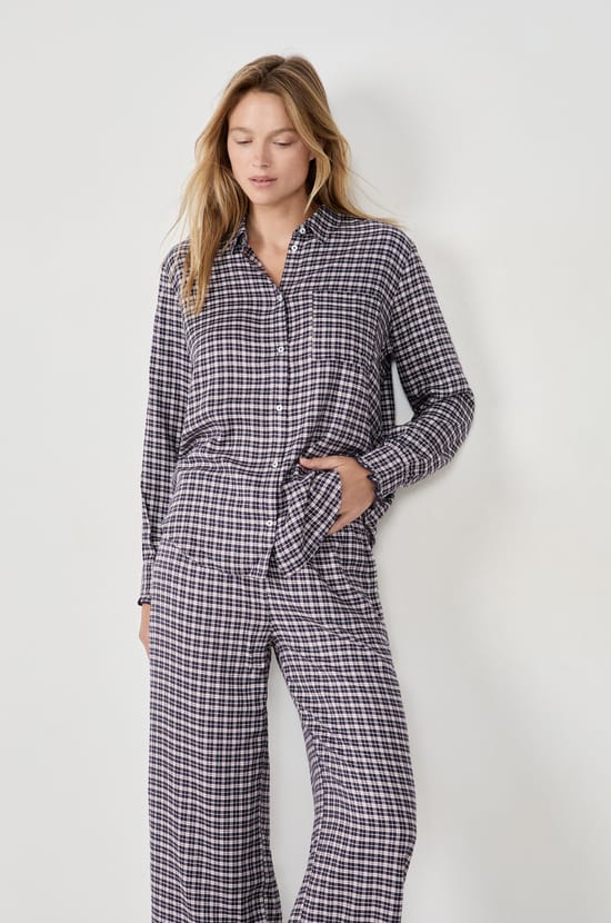 Pantalón de pijama a cuadros;${refinementColor}
