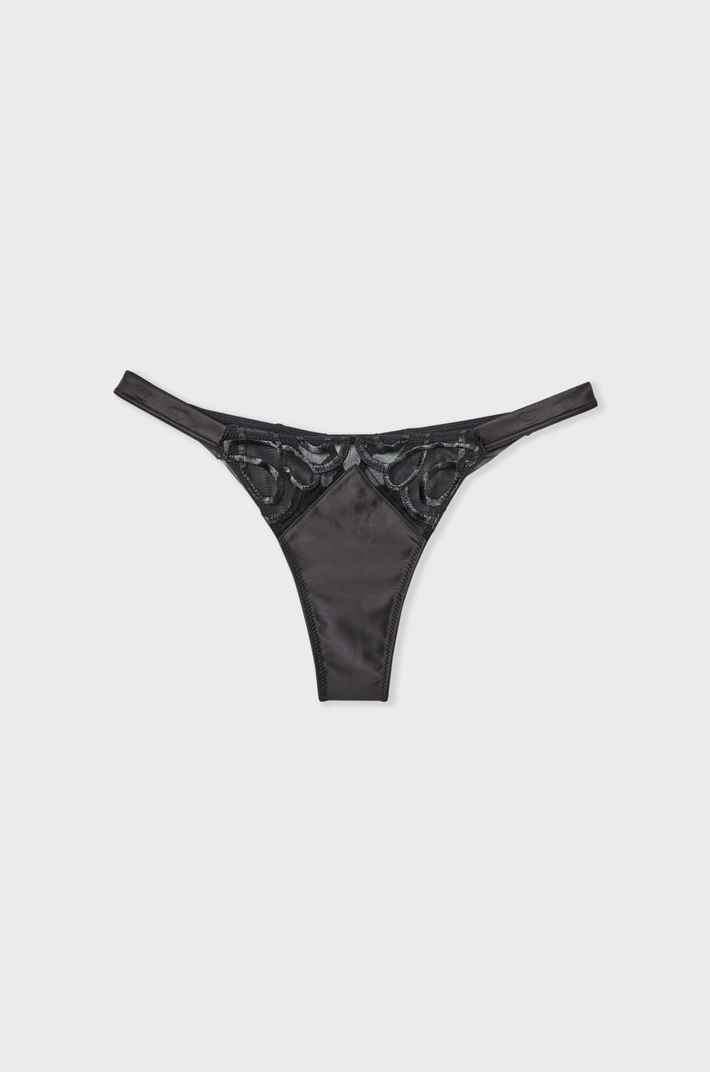 Embroidered Tulle Tanga;${refinementColor}