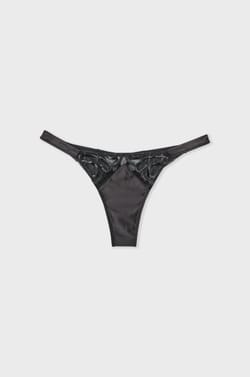 Embroidered Tulle Tanga;${refinementColor}