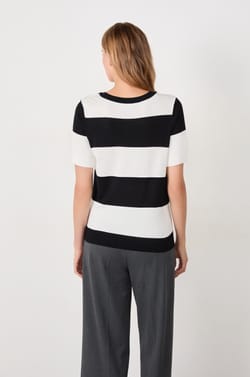 Pull col V manches courtes;${refinementColor}