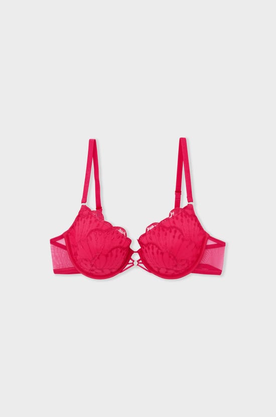 Bra No.4 - The Lightly Lined Bra in floral embroidery;${refinementColor}