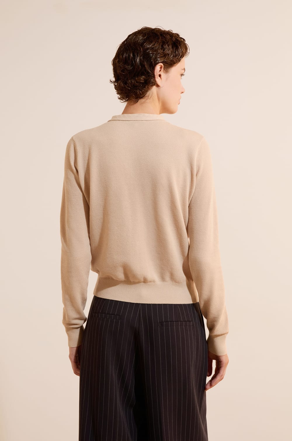 Cardigan avec lien &agrave; nouer en coton;${refinementColor}