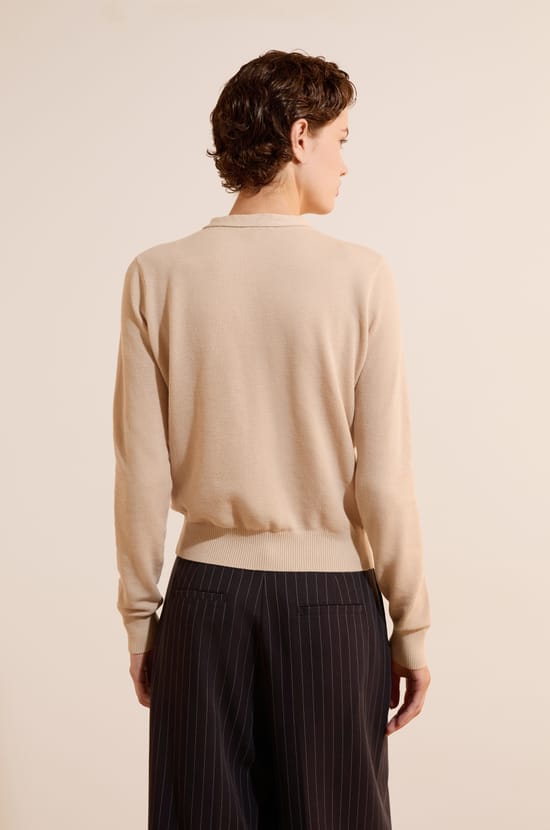 Cardigan avec lien &agrave; nouer en coton;${refinementColor}