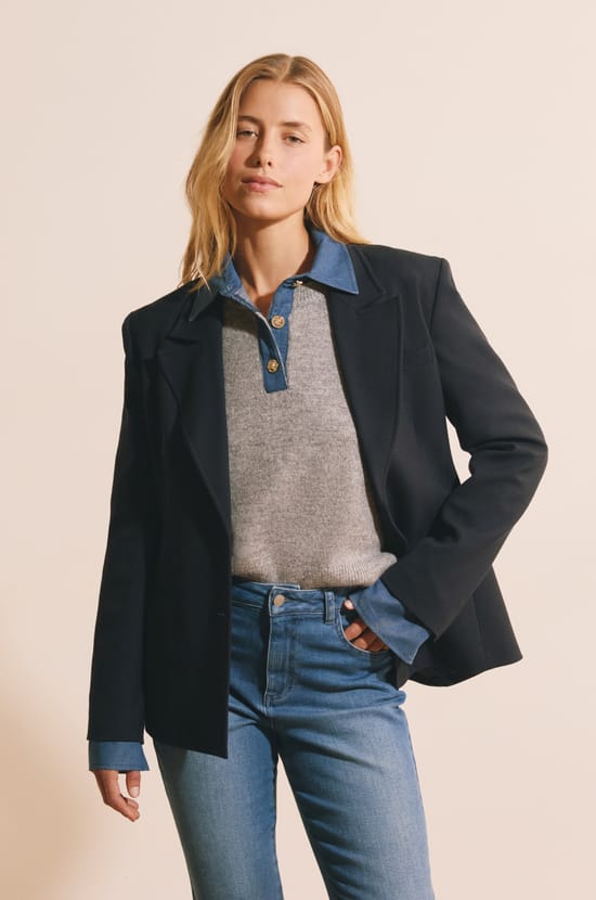 Veste blazer fluide;${refinementColor}