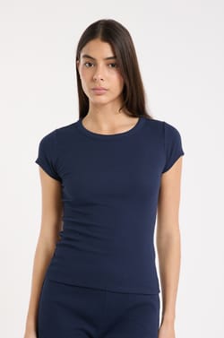 T-shirt de pyjama col rond avec coton;${refinementColor}