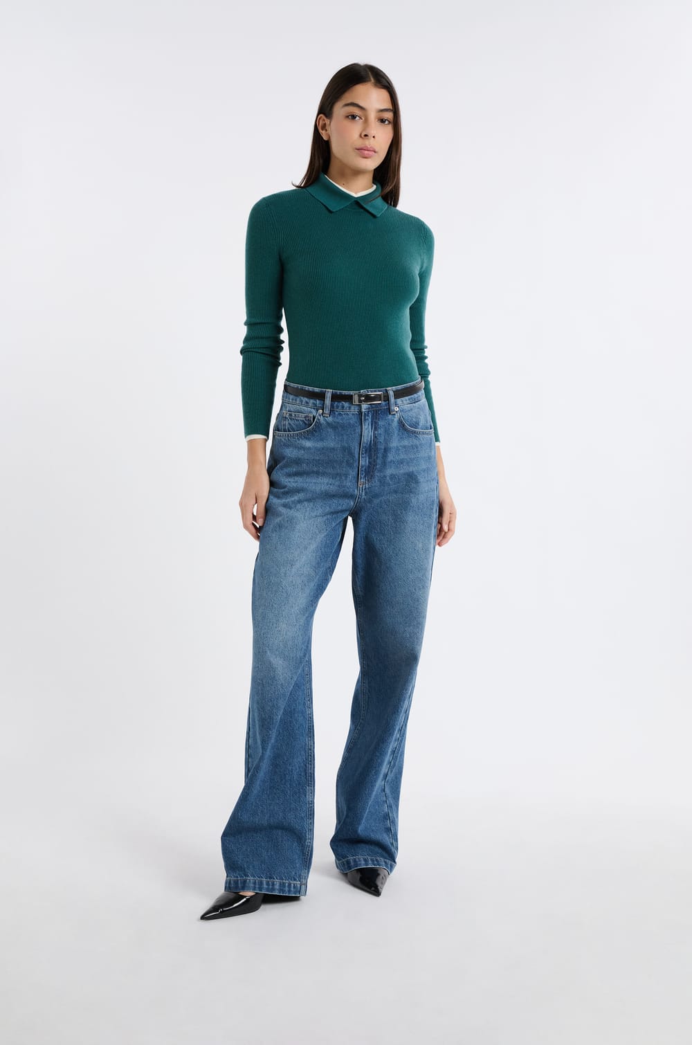 Polo manches longues;${refinementColor}