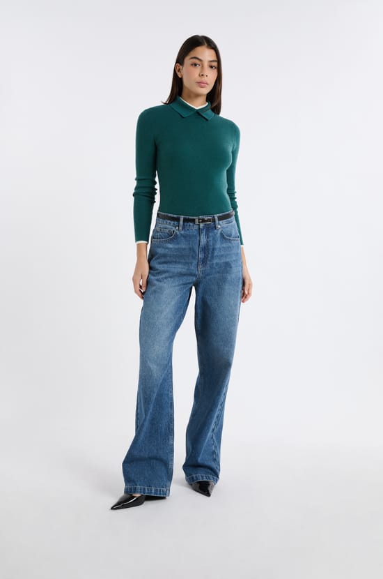 Polo manches longues;${refinementColor}