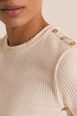 Ribbed Cotton T-shirt;${refinementColor}