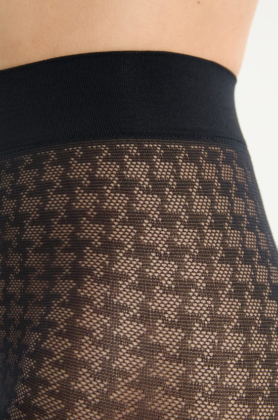 Collant semi-opaque à motifs;${refinementColor}