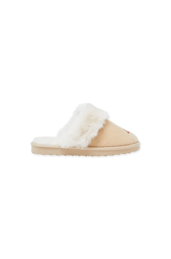 Chaussons mules &agrave; motif chien;${refinementColor}