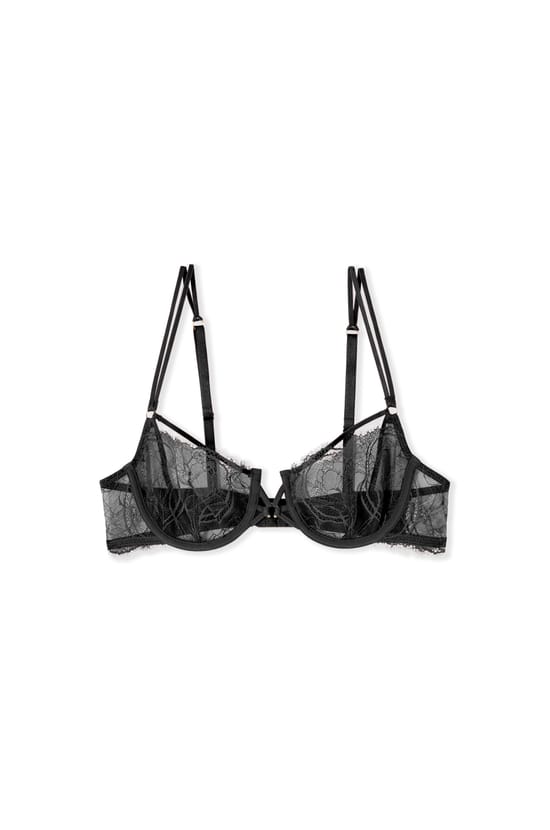 Bra N.9 - Balconette in Lace with Ties;${refinementColor}