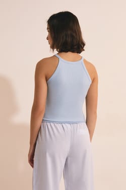 Cotton Pyjama Tank Top;${refinementColor}