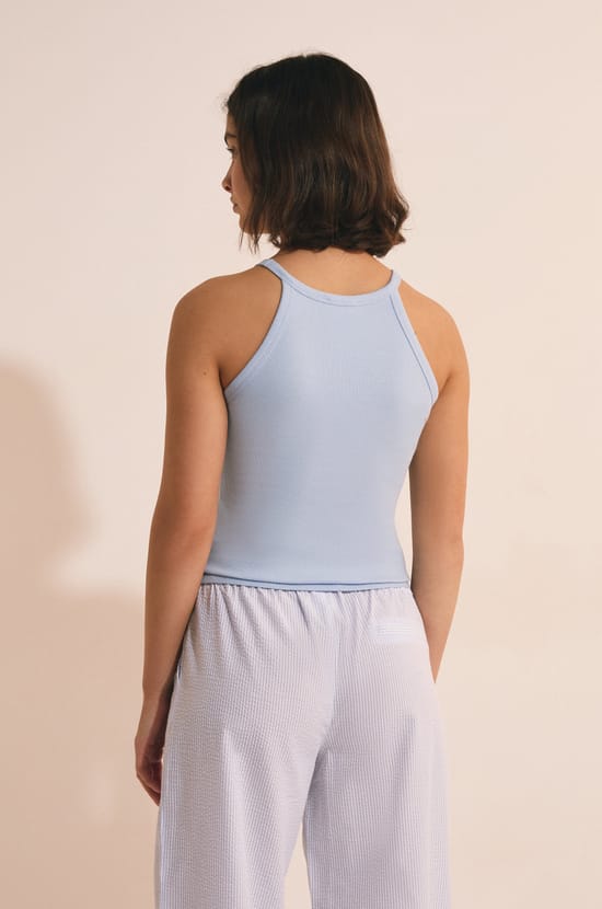 Cotton Pyjama Tank Top;${refinementColor}