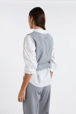 Sleeveless Striped Top;${refinementColor}