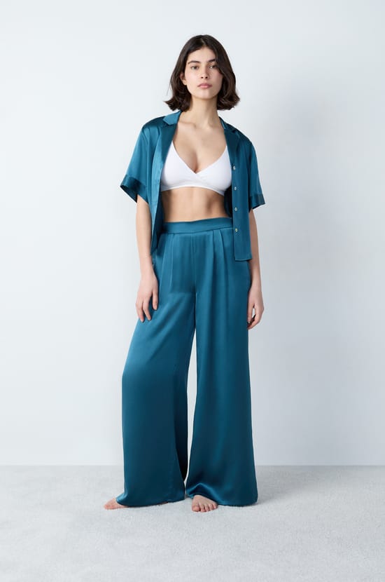 Silk Pyjama Bottoms;${refinementColor}