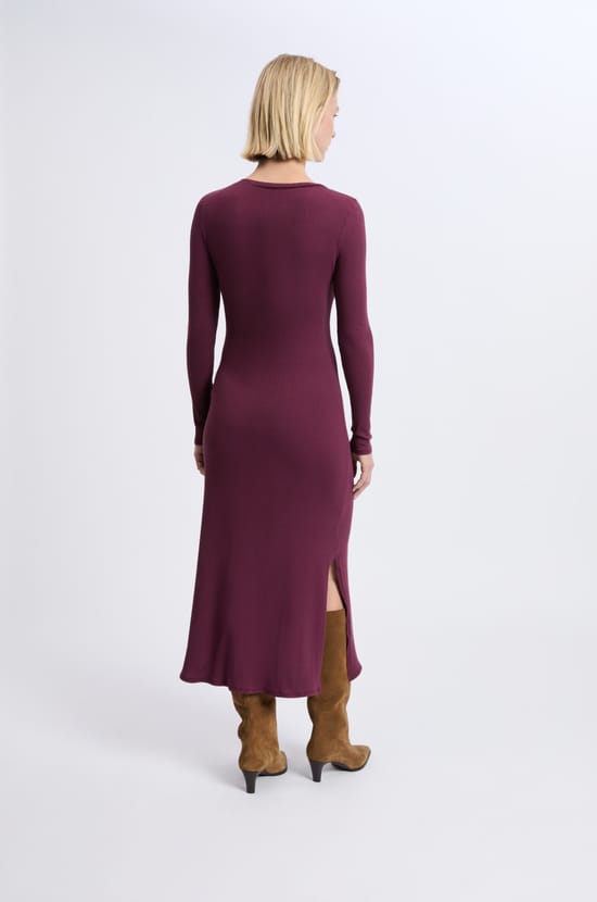 Dress with tie detail in cotton;${refinementColor}