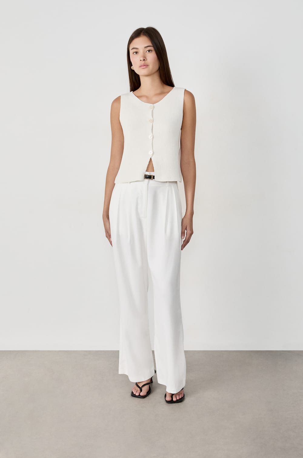 Pantalon large droit;${refinementColor}
