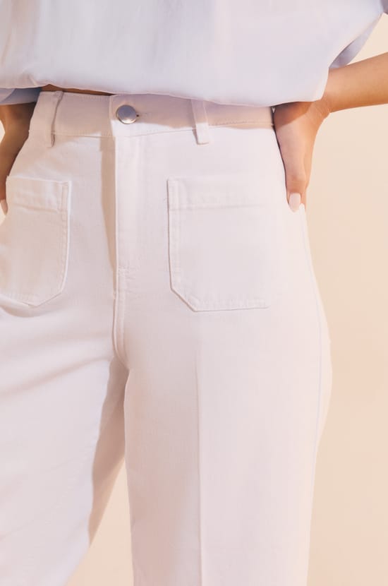 Pantalon &agrave; taille ajust&eacute;e;${refinementColor}