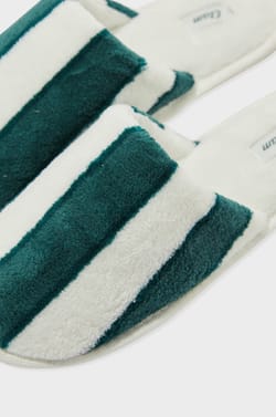 Chaussons mules à rayures;${refinementColor}