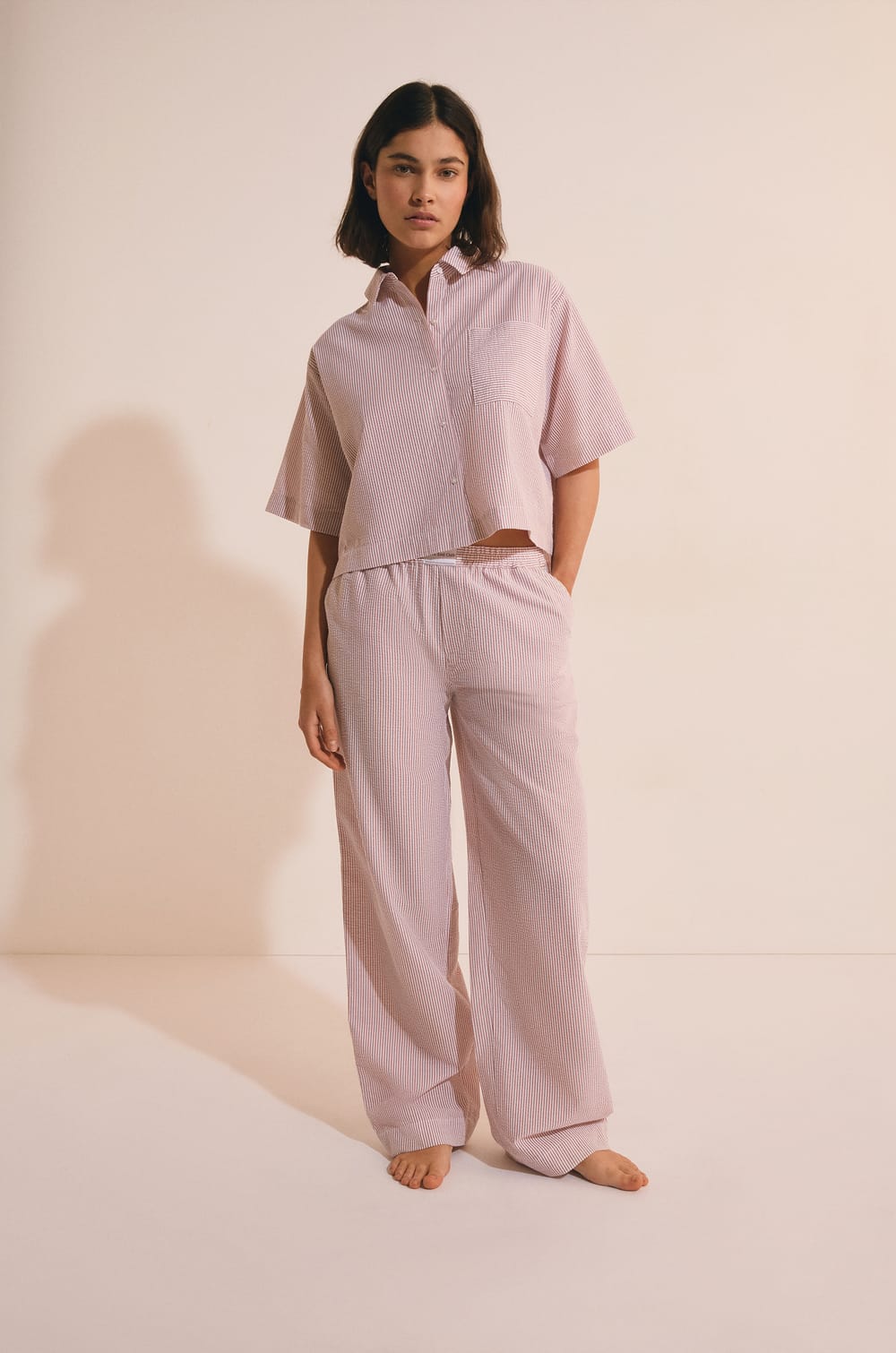 Pantalon de pyjama avec coton;${refinementColor}