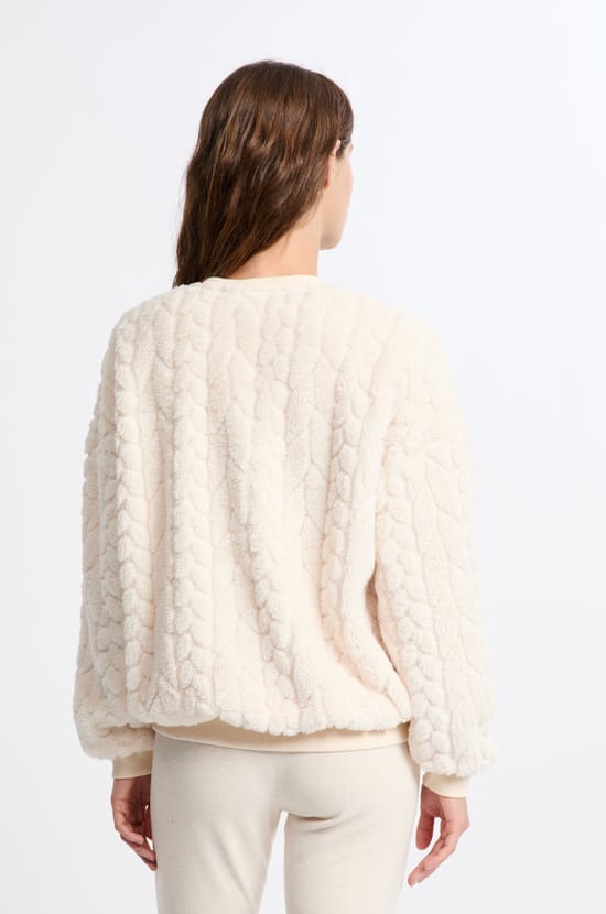 Sweatshirt effet polaire;${refinementColor}