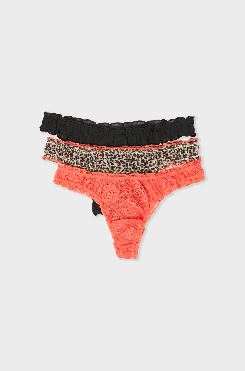Lot de 3 tangas en coton;${refinementColor}