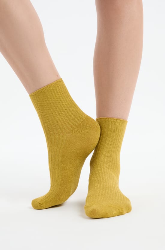 Shiny Socks with Cotton;${refinementColor}