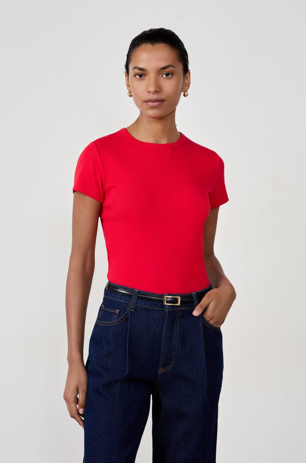 T-shirt manches courtes en coton;${refinementColor}