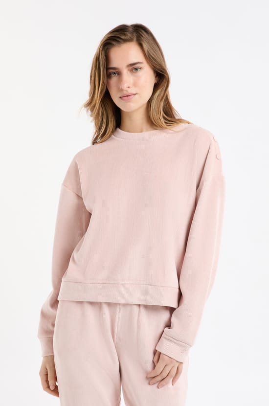 Pyjama-Sweatshirt mit Rundhalsausschnitt;${refinementColor}