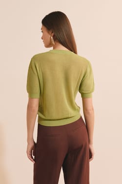 Pull manches courtes;${refinementColor}