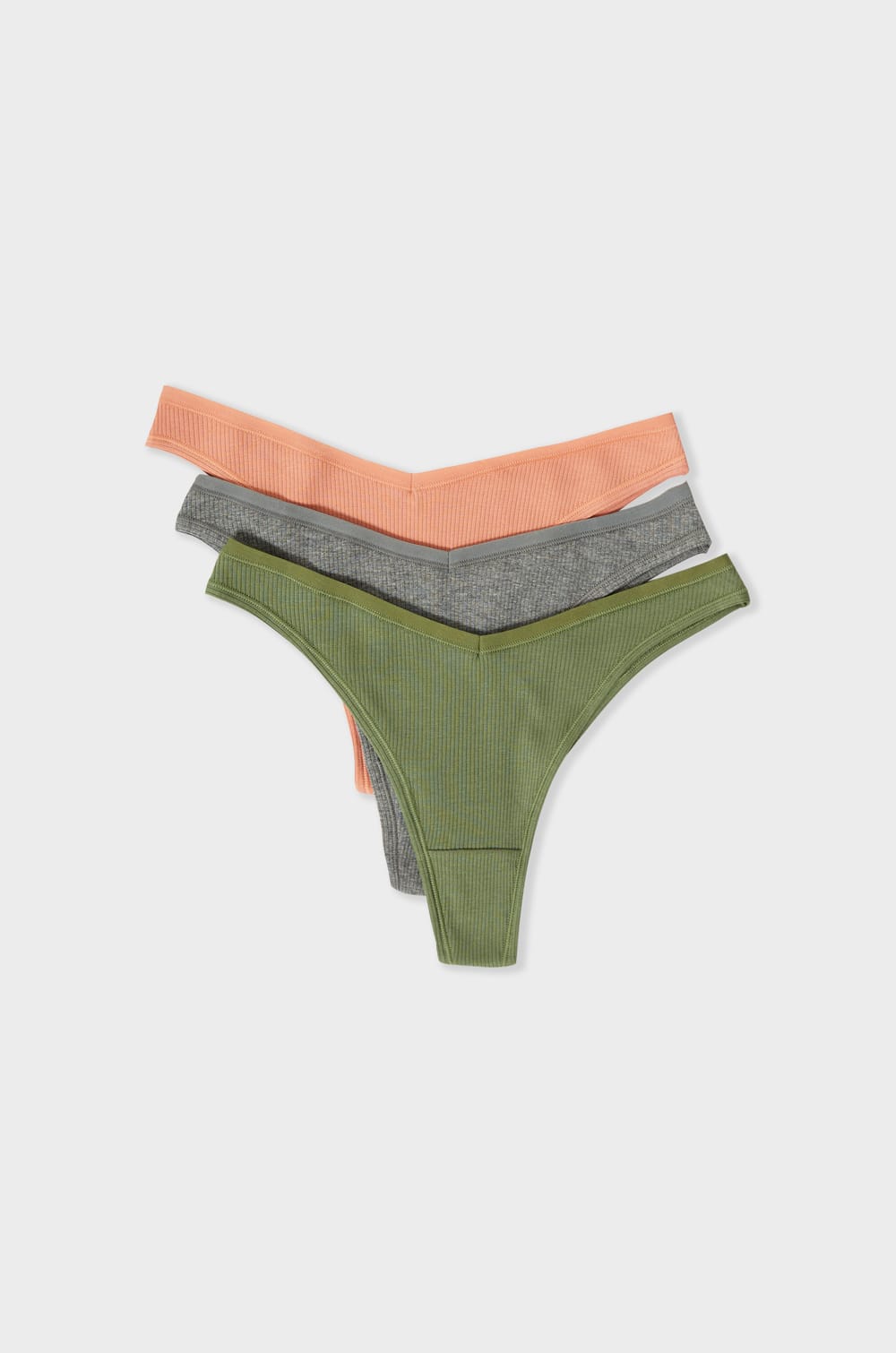 Pack de 3 tangas de algodón;${refinementColor}