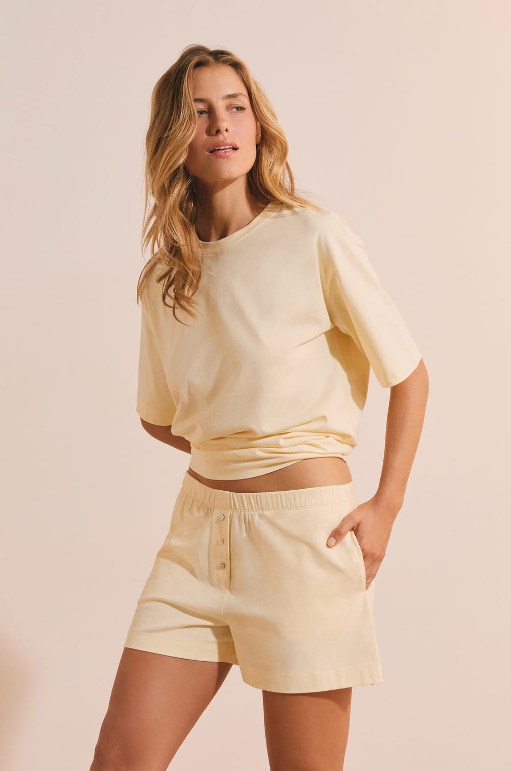 Boyfriend Cotton Pyjama Shorts;${refinementColor}