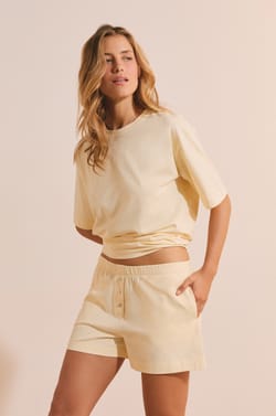 Boyfriend Cotton Pyjama Shorts;${refinementColor}
