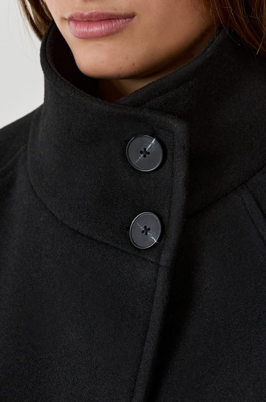 Mid-length coat with buttons;${refinementColor}