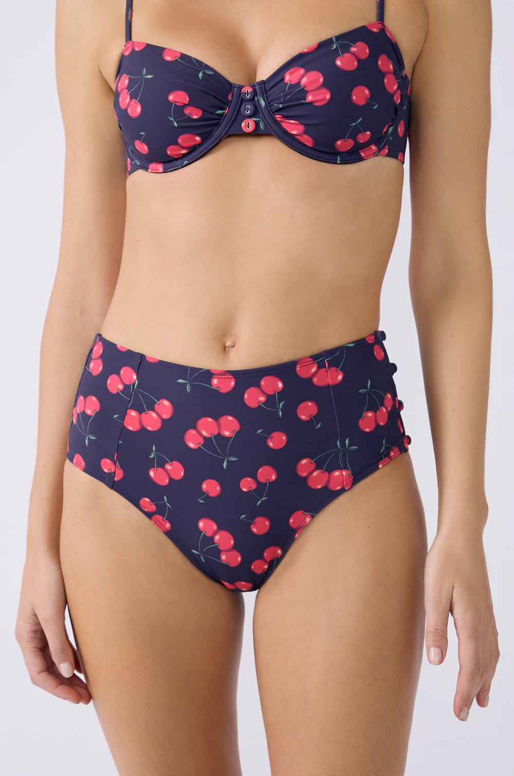 Marcia Wear x Etam High-Waisted Bikini Bottom;${refinementColor}