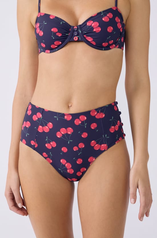 Marcia Wear x Etam High-Waisted Bikini Bottom;${refinementColor}
