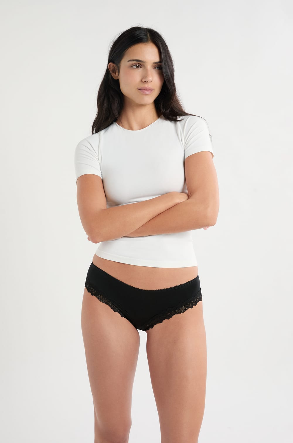 Microfibre Boyshort with Lace Details;${refinementColor}