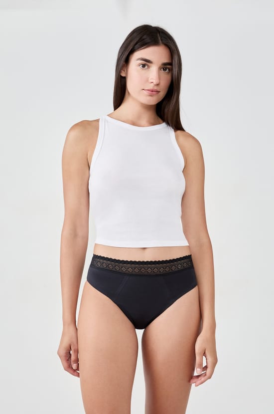 Culotte menstruelle en coton - Flux abondant;${refinementColor}
